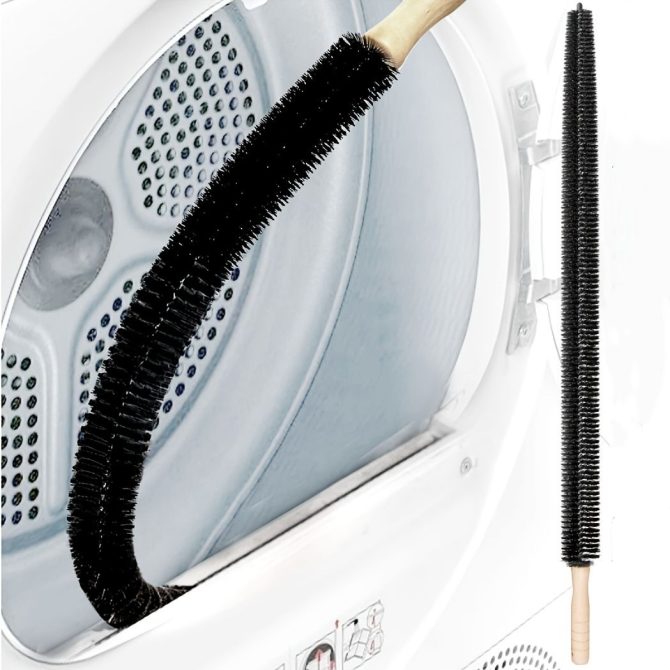 1pc Dryer Vent Cleaner Kit Lint Remover Brush, Dryer Lint Brush Vent Trap Cleaner Tools, Long Flexible Refrigerator Coil Brush - Image 2