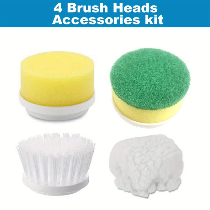 ZaneForest Electric Spin Scrubber, Electric Cleaning Brush With 3 Brush Heads, Bathroom Rechargeable Scrub Brush,Shower Scrubber For Cleaning Wall/Bathtub/Toilet/Window/Kitchen/Sink/Dish/Grout - Image 11