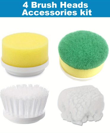 ZaneForest Electric Spin Scrubber, Electric Cleaning Brush With 3 Brush Heads, Bathroom Rechargeable Scrub Brush,Shower Scrubber For Cleaning Wall/Bathtub/Toilet/Window/Kitchen/Sink/Dish/Grout