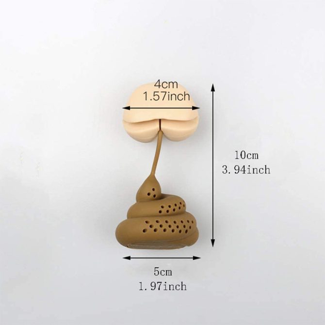 1pc Reusable Silicone Tea Infuser Creative Poop Shaped Funny Herbal Tea Bag Coffee Filter Diffuser Strainer Tea Accessories Home Kitchen Accessories - Image 5