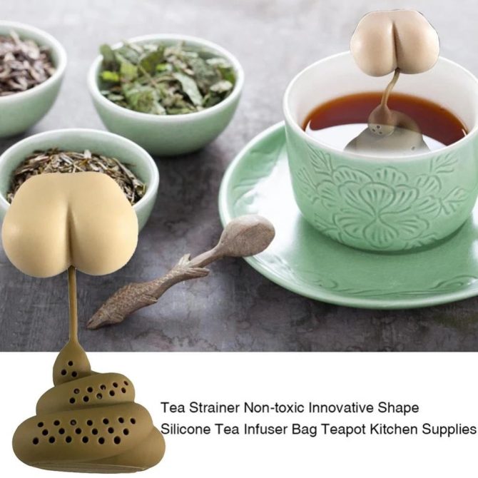 1pc Reusable Silicone Tea Infuser Creative Poop Shaped Funny Herbal Tea Bag Coffee Filter Diffuser Strainer Tea Accessories Home Kitchen Accessories - Image 6