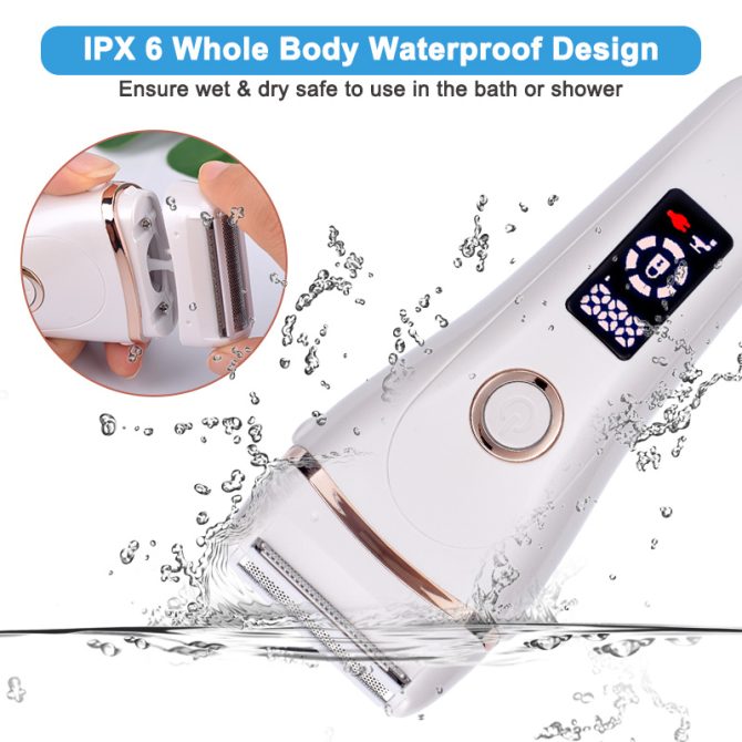 Electric Razor Painless Lady Shaver For Women Razor Shaver Hair Removal Trimmer For Legs Underarm Waterproof LCD USB Charging - Image 5