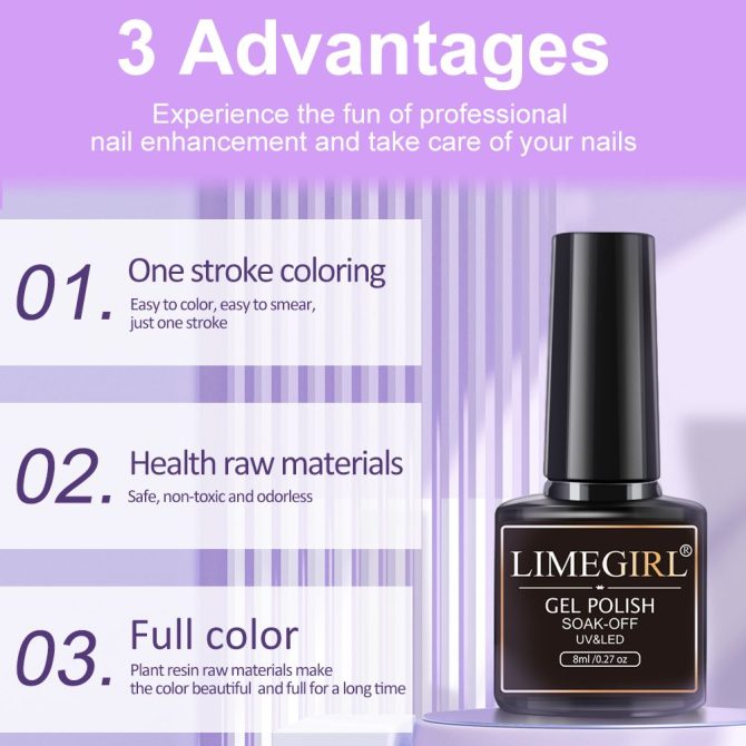 Limegirl Gel Nail Polish Set 60/40/24Colors Semi Permanent UV Led Gel Varnish Soak Off Nail Lacquers Base Top Coat - Image 45