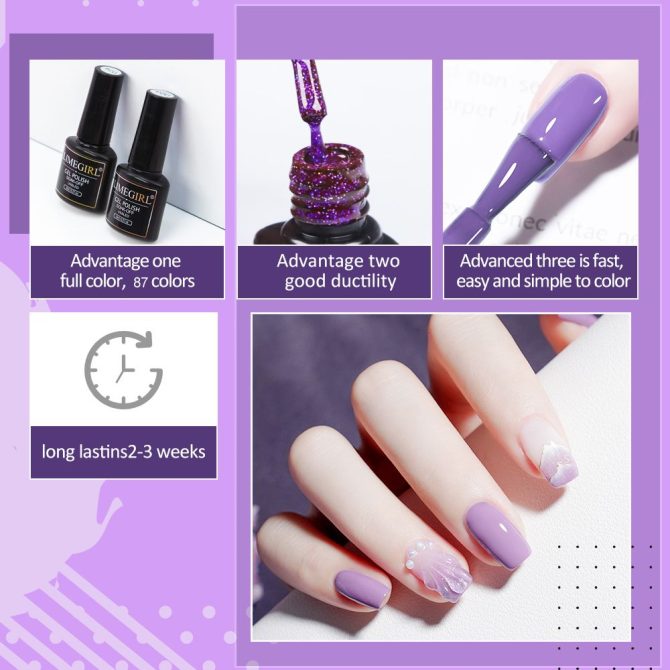 Limegirl Gel Nail Polish Set 60/40/24Colors Semi Permanent UV Led Gel Varnish Soak Off Nail Lacquers Base Top Coat - Image 46