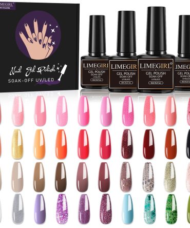Limegirl Gel Nail Polish Set 60/40/24Colors Semi Permanent UV Led Gel Varnish Soak Off Nail Lacquers Base Top Coat