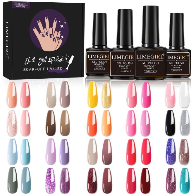 Limegirl Gel Nail Polish Set 60/40/24Colors Semi Permanent UV Led Gel Varnish Soak Off Nail Lacquers Base Top Coat - Image 22