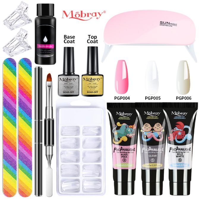 Nail set with nail lampNail dryerNail drilling machineNail setPoly nail gel setPolishing setSoaking manicure tool setGel - Image 31