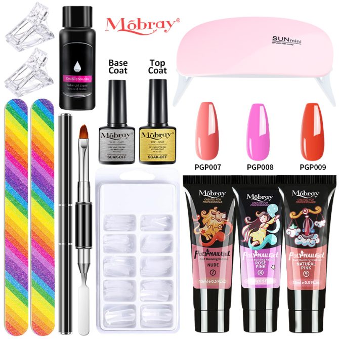 Nail set with nail lampNail dryerNail drilling machineNail setPoly nail gel setPolishing setSoaking manicure tool setGel - Image 37