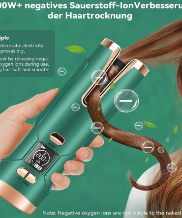 Automatic Hair Curler Wireless Rotating Curling Iron LCD Screen Ceramic Heating Wave Curling Tongs Portable Curler Styler Tools