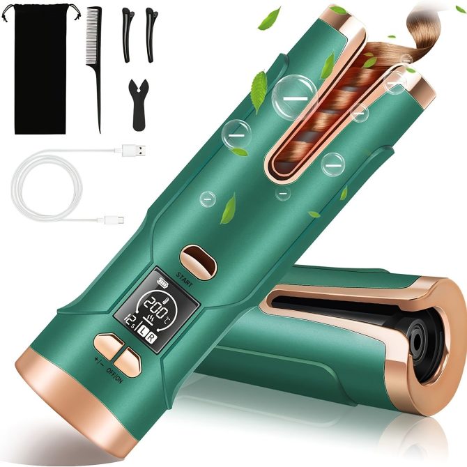 Automatic Hair Curler Wireless Rotating Curling Iron LCD Screen Ceramic Heating Wave Curling Tongs Portable Curler Styler Tools - Image 42