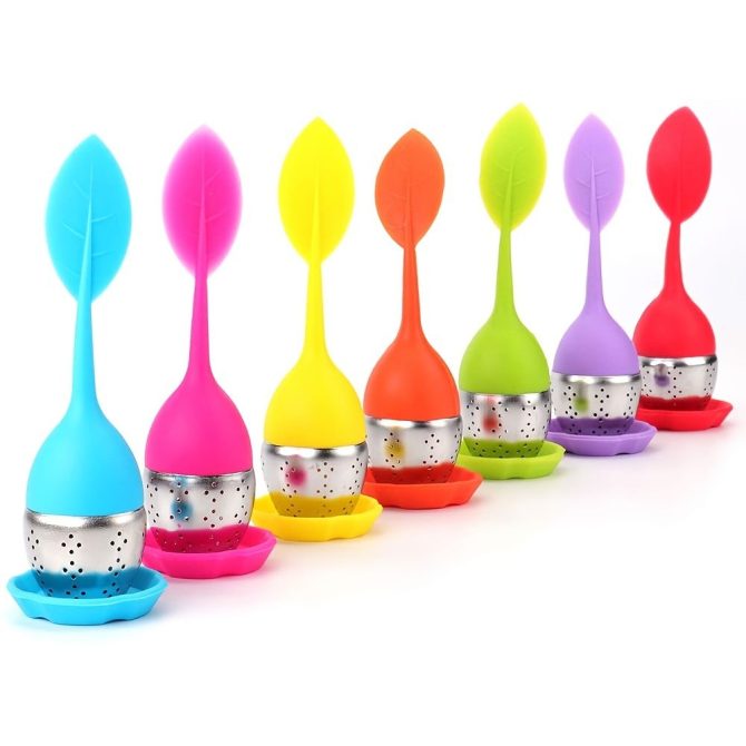1pc Tea Infuser Silicone Handle Stainless Steel Strainer Drip Tray Included - Loose Tea Steeper - Best Tea Infuser For Loose Leaf Or Herbal Tea - Image 51