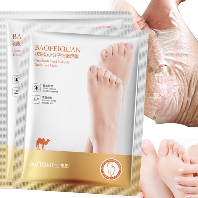 Kameel Melk Voet Masker Aloë Vera Peeling Voeten Masker Exfoliating Sok Scrub Voor Pedicure Anti Crack Verwijderen Dode Huid Voet patch Care - Image 8