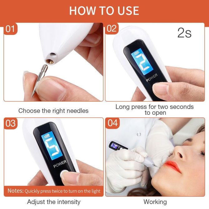 9 Level LCD Face Skin Dark Spot Remover Mole Tattoo Removal Laser Plasma Pen Machine Facial Freckle Tag Wart Removal Beauty Care - Image 3