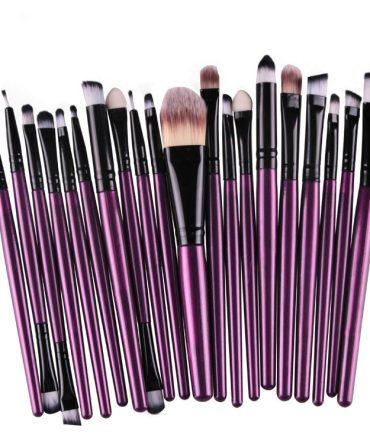 20Pcs Makeup Brushes Set Professional Plastic Handle Soft Synthetic Hair Powder Foundation Eyeshadow Make Up Brushes Cosmetics