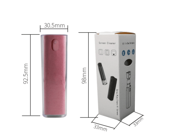 Mobile Phone Screen Cleaner 10ml Portable Rectangle Shape Microfiber Anti Dust Mobile Phone Screen Cleaner Spray Cleaner Wipe Bottle - Image 3