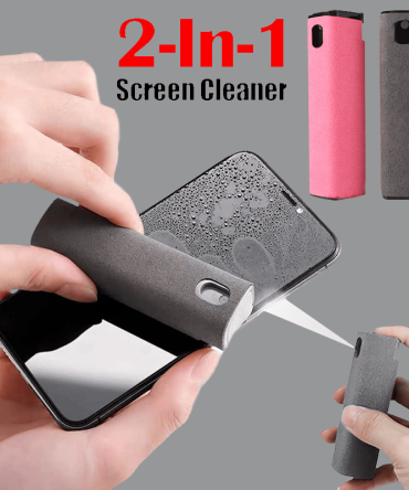 Mobile Phone Screen Cleaner 10ml Portable Rectangle Shape Microfiber Anti Dust Mobile Phone Screen Cleaner Spray Cleaner Wipe Bottle