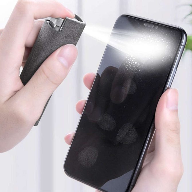 Mobile Phone Screen Cleaner 10ml Portable Rectangle Shape Microfiber Anti Dust Mobile Phone Screen Cleaner Spray Cleaner Wipe Bottle - Image 7