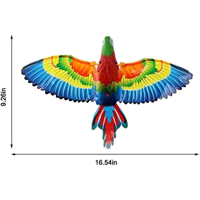 GARENT Flying Bird Cat Toy; Simulation Bird Interactive Cat Toy for Indoor Cats; Interactive Electric Hanging Flying Bird Toy for Cats Kitten Play Hunting Exercising Eliminating Boredom (Parrot) - Image 3