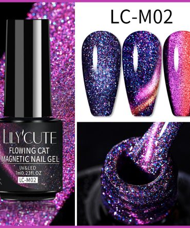 LILYCUTE 7ml 9D Cat Magnetic Gel Nail Polish Laser Magnet Semi Permanent Soak Off UV LED Manicure For Nail Art Gel Varnish