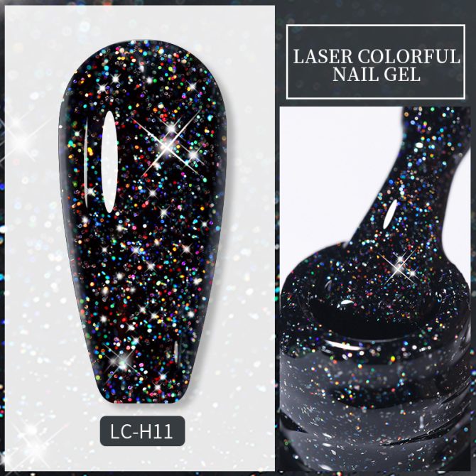 LILYCUTE 7ml Holographic Glitter Gel Nail Polish Spring Color Sparkling Sequins Soak Off UV LED Varnish Nail Art Decoration - Image 12