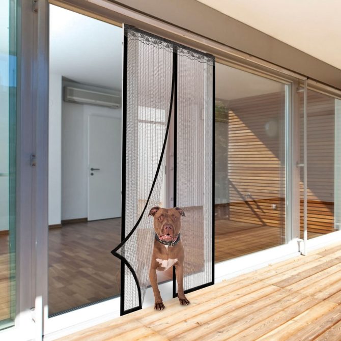 Magnetic Mesh Curtain Hands-free Fly Mesh Door Curtain 39x82' Self-adhesive Door Screen Anti Mosquito Bugs - Image 3