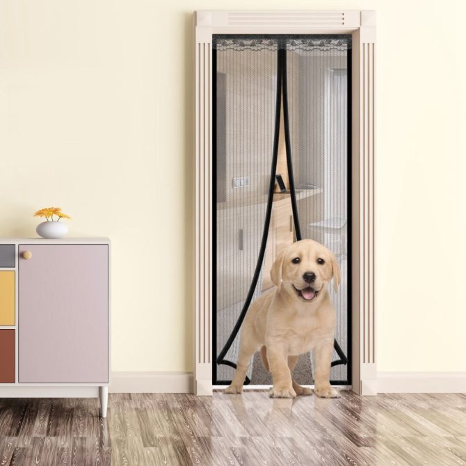Magnetic Mesh Curtain Hands-free Fly Mesh Door Curtain 39x82' Self-adhesive Door Screen Anti Mosquito Bugs - Image 9
