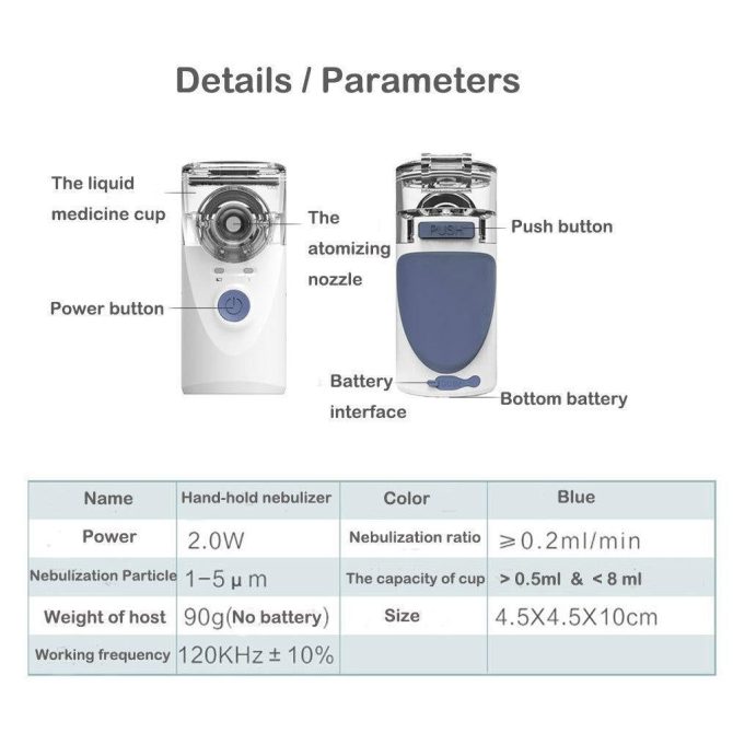 Portable Handheld Nebulizer Mist Inhaler and Atomizer - Image 7