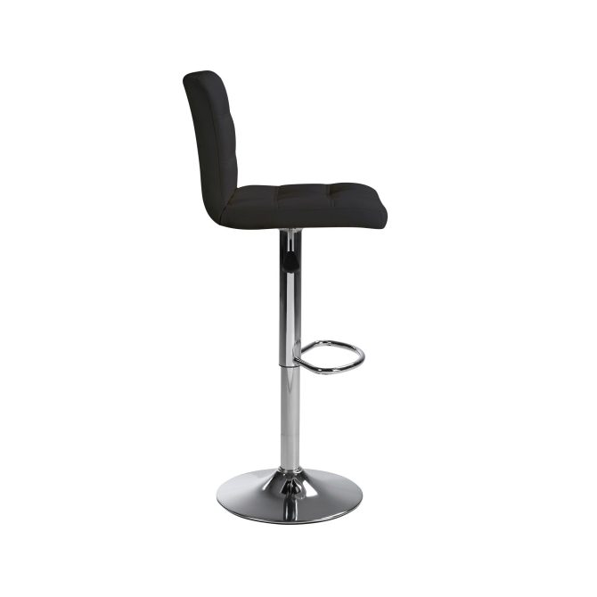 Bar Stools 1 Set of 2, Counter Height Bar Stools, Square Cushion Bar Stools with Back, Footstool, Cafe, Black, 2 pieces - Image 17