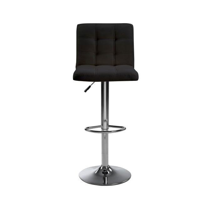Bar Stools 1 Set of 2, Counter Height Bar Stools, Square Cushion Bar Stools with Back, Footstool, Cafe, Black, 2 pieces - Image 20