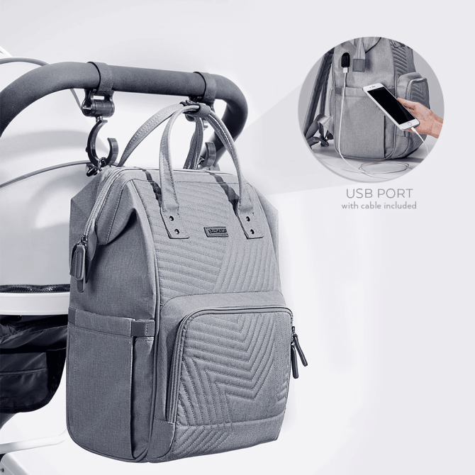 Quilted Diaper Baby Backpack - Image 7