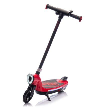 Kids Ride On Electric Scooter With Kickstand,Scooter Bell,Faster Speed And Longer Usage Time,Rear Brake,Wider Pedal,Non-Slip Handle,Colorful LED Lights,5.59-6.84 MPH For Kids 6+.