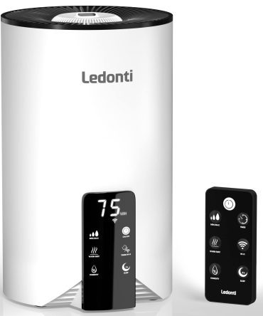 WiFi Control Humidifiers for Bedroom Dual Mist Cool Warm Humidifier 4L Big Capacity Top Fill Water Tank Quie Humidifier for Large Rooms Home Living Office Baby Ultrasonic Humidifier