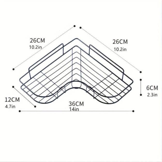 1pc Wall Mounted Bathroom Shelf, Shower Caddy Rack, No Punching Triangle Storage Rack For Bathroom Kitchen, Bathroom Accessories - Image 4