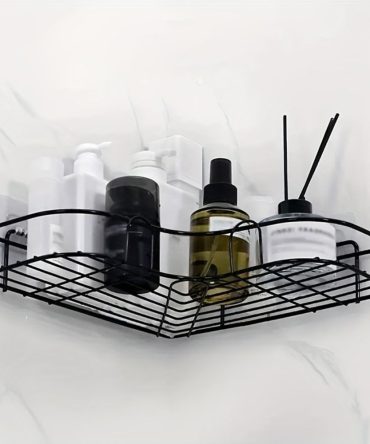 1pc Wall Mounted Bathroom Shelf, Shower Caddy Rack, No Punching Triangle Storage Rack For Bathroom Kitchen, Bathroom Accessories