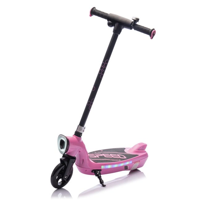 Kids Ride On Electric Scooter With Kickstand,Scooter Bell,Faster Speed And Longer Usage Time,Rear Brake,Wider Pedal,Non-Slip Handle,Colorful LED Lights,5.59-6.84 MPH For Kids 6+. - Image 3