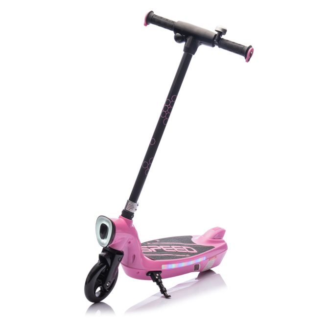 Kids Ride On Electric Scooter With Kickstand,Scooter Bell,Faster Speed And Longer Usage Time,Rear Brake,Wider Pedal,Non-Slip Handle,Colorful LED Lights,5.59-6.84 MPH For Kids 6+. - Image 4