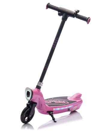 Kids Ride On Electric Scooter With Kickstand,Scooter Bell,Faster Speed And Longer Usage Time,Rear Brake,Wider Pedal,Non-Slip Handle,Colorful LED Lights,5.59-6.84 MPH For Kids 6+.