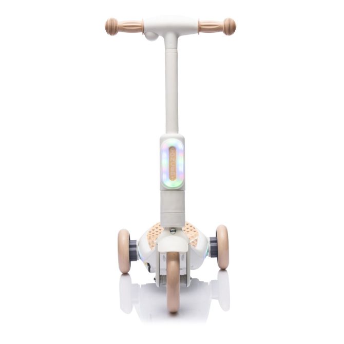 2in1 Kids Ride On Three-Wheel Electric Scooter,Tail Color Lights W/Spray,Wider Pedal,PU Wheels For Effective Floor Protection,Independent Light Switch With Music,One Button Acceleration For Kids 3+ - Image 7