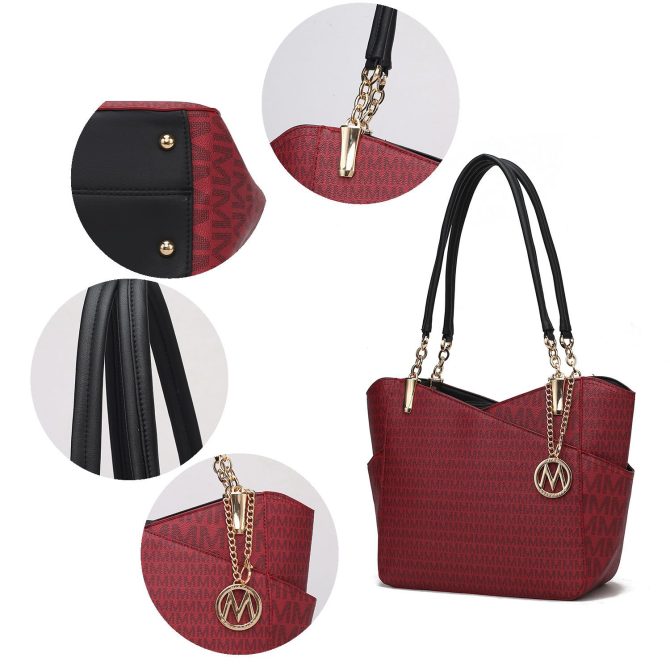 MKF Collection Jules M Logo Printed Vegan Leather Women Tote Bag by Mia k - Image 18
