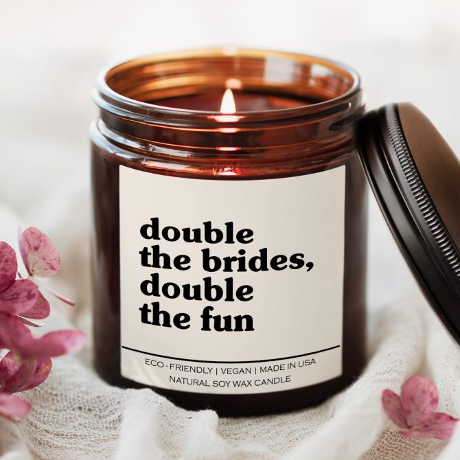 Double The Brides, Double The Fun Candle - Image 5