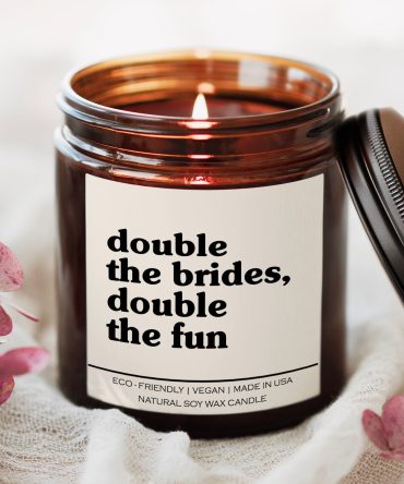 Double The Brides, Double The Fun Candle