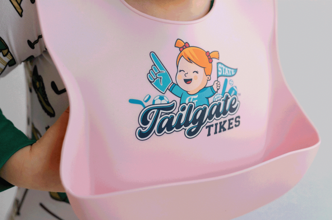 Girls Silicone Baby Bib - Image 2
