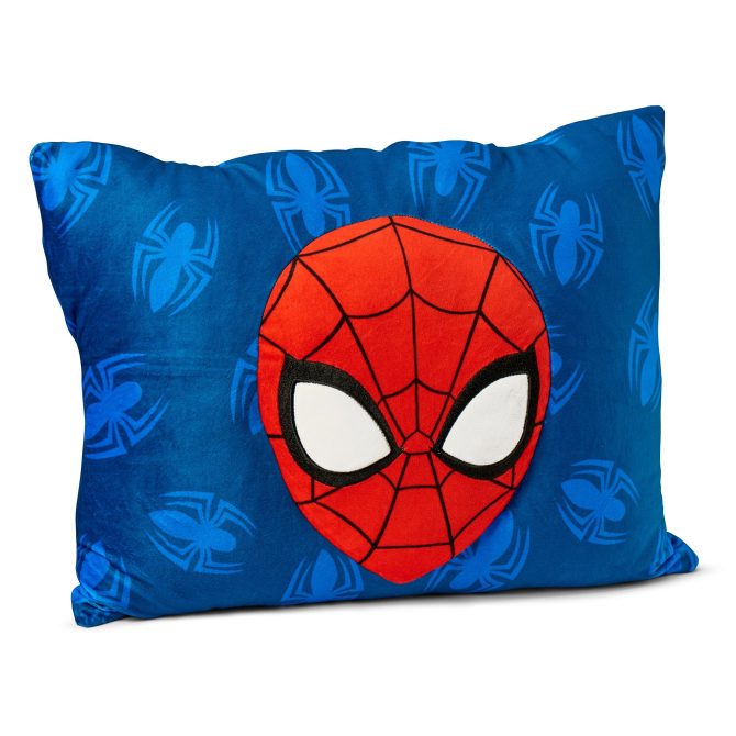 Marvel Spider-Man Web All Over Silk Touch Throw Blanket with Plush Pocket Pillow - Image 5
