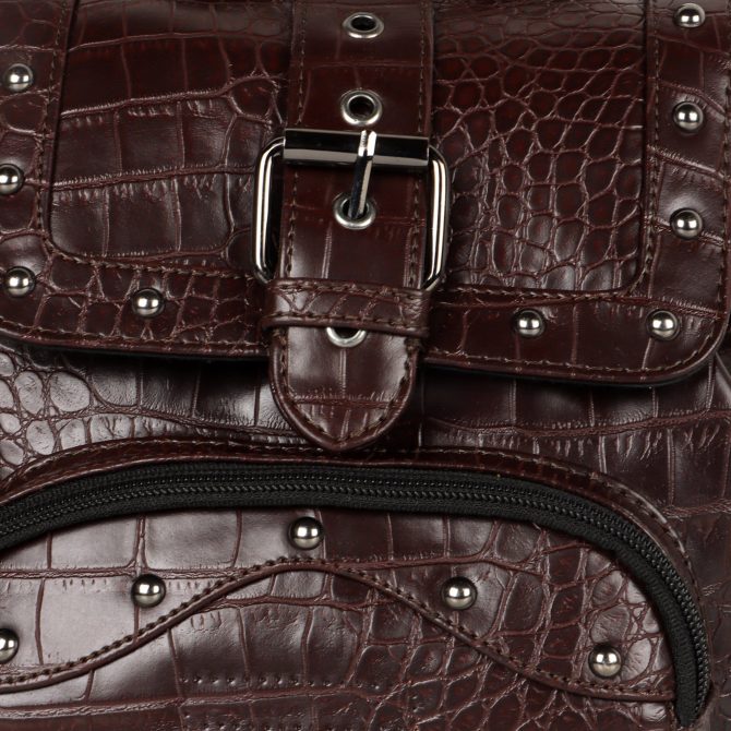 Katy Croc Print Mini Backpack - Image 2