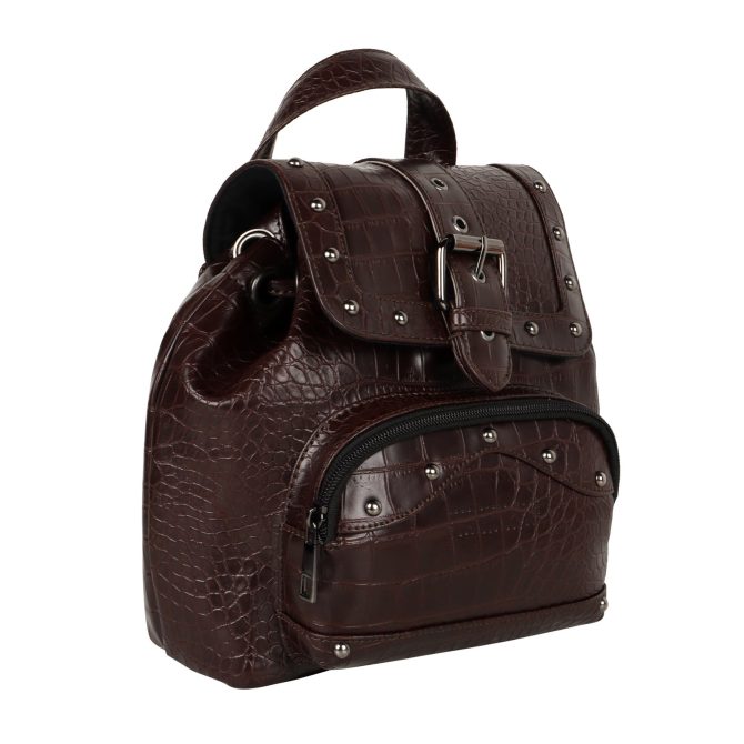 Katy Croc Print Mini Backpack - Image 3