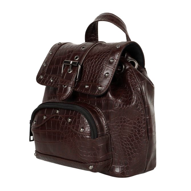 Katy Croc Print Mini Backpack - Image 4