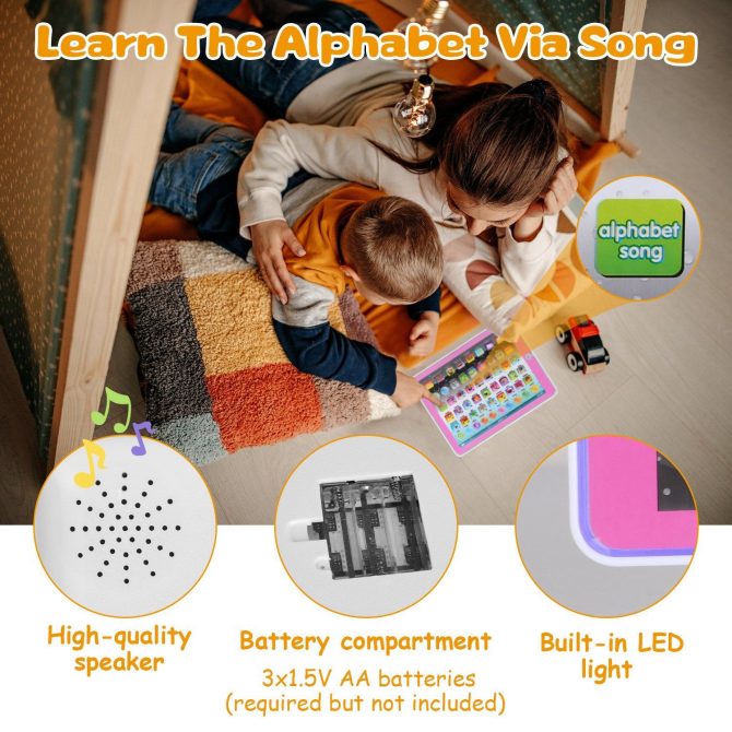 Kid Baby Toddler Tablet Toy Educational Learning Study Tablet Pad Gift for Aged 2 3 4 5 6 7 Girls Boys - Image 10