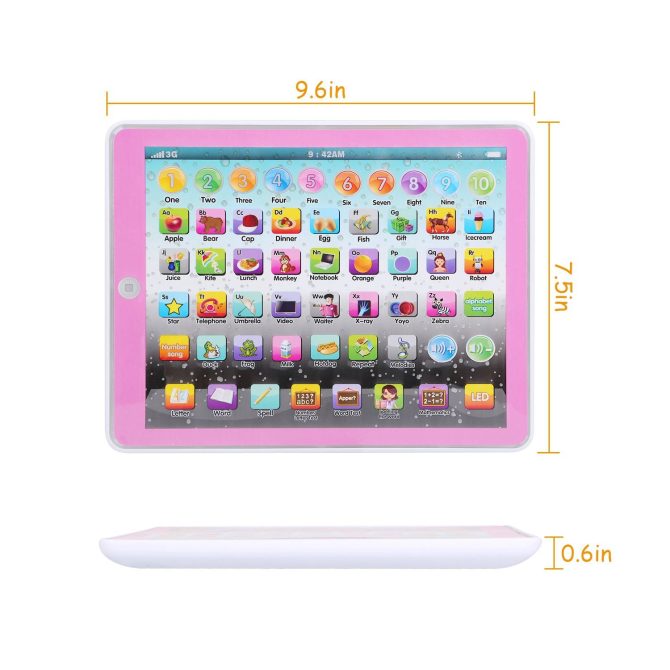 Kid Baby Toddler Tablet Toy Educational Learning Study Tablet Pad Gift for Aged 2 3 4 5 6 7 Girls Boys - Image 12