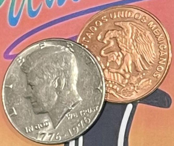 Ted's Sterling Magic Scotch and Soda Bicentennial Centavo Genuine US Half Dollar Coin Trick; The Patriotic Version - Standard - Image 9
