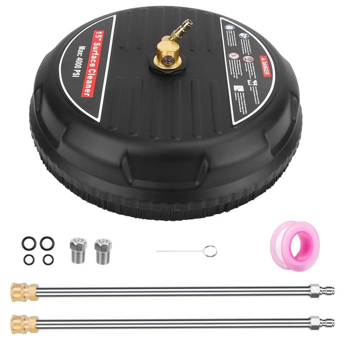 15in High Pressure Flat Surface Cleaner 4000PSI Disc Power Washer Broom - Image 12